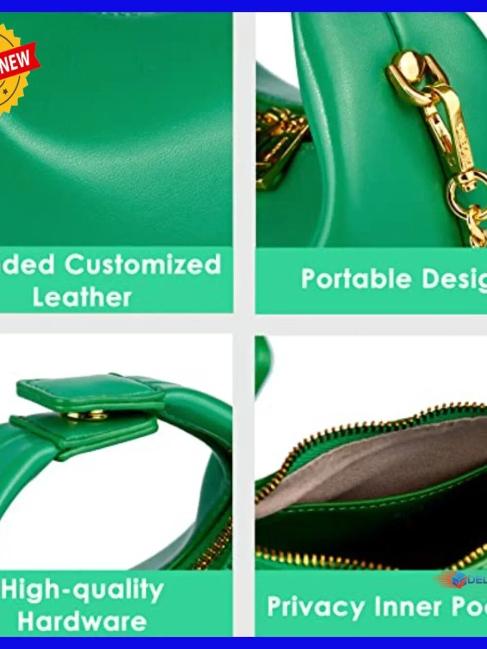 Small Vegan Leather Hobo Crossbody Bag with Top Handle, Mini Purse